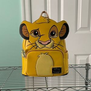 NWT Loungefly the lion king Simba cosplay mini backpack